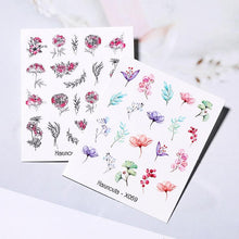 Load image into Gallery viewer, Nails Sticker Nail Art Decorations Flowers Leaves Decals Water Transfer Sliders Woman Face Fruit Foil Manicures Wraps  Water Transfer Nail Decals Sticker For Pretty Girl Self-Adhesive Nail Decals Designer Nail Stickers for Acrylic Decal
