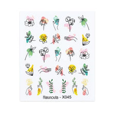 Load image into Gallery viewer, Nails Sticker Nail Art Decorations Flowers Leaves Decals Water Transfer Sliders Woman Face Fruit Foil Manicures Wraps  Water Transfer Nail Decals Sticker For Pretty Girl Self-Adhesive Nail Decals Designer Nail Stickers for Acrylic Decal
