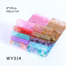 Load image into Gallery viewer, Holographic Nail Foil Transfer Set Sticker Decal Nail Art Foils Designer Marble Nail Decoration Sliders Wraps Manicure  Women Kids Girls Manicure Decoration Nail Art Supplies 3D Self-Adhesive Nail Decals Designer Nail Stickers for Acrylic Nails
