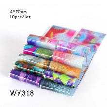 Load image into Gallery viewer, Holographic Nail Foil Transfer Set Sticker Decal Nail Art Foils Designer Marble Nail Decoration Sliders Wraps Manicure  Women Kids Girls Manicure Decoration Nail Art Supplies 3D Self-Adhesive Nail Decals Designer Nail Stickers for Acrylic Nails
