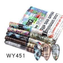 Load image into Gallery viewer, Holographic Nail Foil Transfer Set Sticker Decal Nail Art Foils Designer Marble Nail Decoration Sliders Wraps Manicure  Women Kids Girls Manicure Decoration Nail Art Supplies 3D Self-Adhesive Nail Decals Designer Nail Stickers for Acrylic Nails
