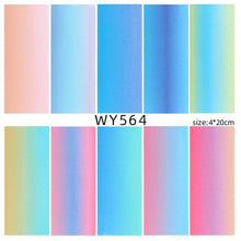 Load image into Gallery viewer, Holographic Nail Foil Transfer Set Sticker Decal Nail Art Foils Designer Marble Nail Decoration Sliders Wraps Manicure  Women Kids Girls Manicure Decoration Nail Art Supplies 3D Self-Adhesive Nail Decals Designer Nail Stickers for Acrylic Nails
