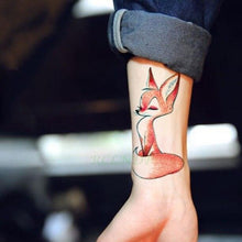 Load image into Gallery viewer, New Different Waterproof Temporary Tattoo Cute Fox Dog Luxury Animal Stickers Tattoo Colorful Modern Design For Adults Kids

