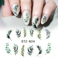 Load image into Gallery viewer, 3D Nail Stickers Leaves Butterfly Panda Love Heart Design Stickers For Nails Manicure Foil Nail Art Decor  Girls Manicure Decoration Nail Art Supplies 3D Self-Adhesive Nail Decals Designer Nail Stickers for Acrylic Nails

