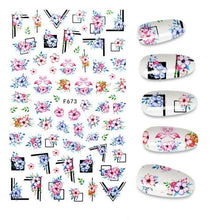 Load image into Gallery viewer, 3D Nail Stickers Leaves Butterfly Panda Love Heart Design Stickers For Nails Manicure Foil Nail Art Decor  Girls Manicure Decoration Nail Art Supplies 3D Self-Adhesive Nail Decals Designer Nail Stickers for Acrylic Nails
