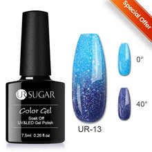 Load image into Gallery viewer, Thermal Shiny Nail Polish Change Color Effect Gel UV Semi Permanent Stylish Three Layer Effect For Womens
