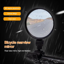 Load image into Gallery viewer, Adjustable Bicycle Convex Rearview Mirror Road Handlebar Back Eye Cycling Rear View Mirrors Adjustable Rotatable Handlebars Mounted Plastic Convex Mirror For Outdoor Mountain Road Bikes
