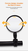 Load image into Gallery viewer, Adjustable Bicycle Convex Rearview Mirror Road Handlebar Back Eye Cycling Rear View Mirrors Adjustable Rotatable Handlebars Mounted Plastic Convex Mirror For Outdoor Mountain Road Bikes

