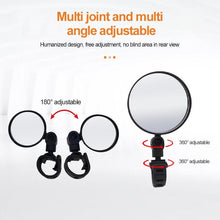 Load image into Gallery viewer, Adjustable Bicycle Convex Rearview Mirror Road Handlebar Back Eye Cycling Rear View Mirrors Adjustable Rotatable Handlebars Mounted Plastic Convex Mirror For Outdoor Mountain Road Bikes
