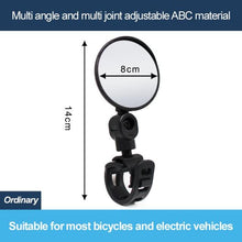 Load image into Gallery viewer, Adjustable Bicycle Convex Rearview Mirror Road Handlebar Back Eye Cycling Rear View Mirrors Adjustable Rotatable Handlebars Mounted Plastic Convex Mirror For Outdoor Mountain Road Bikes
