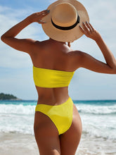 Load image into Gallery viewer, Bikinis Swimsuit Women Push Up Bikini Set  Female Swimwear Women's Strapless Solid Color 2 Pieces Bathing Suit Swimsuit Swimsuits Off Shoulder High Waist Bathing Suit High Cut Swimwear For Summer
