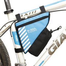 Load image into Gallery viewer, Bicycle Bag Waterproof Bike Triangle Bag Storage Mobile Phone Cycling Bag Bike Tube Pouch Holder Accessories Bike Frame Storage Bag Water Resistant Cycling Handlebar Top Tube Bag Under Seat Pouch Strap-On Adjustable Install Position
