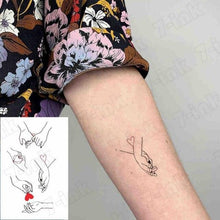 Load image into Gallery viewer, Waterproof Temporary Tattoo Lavender Stickers Butterfly Flower Luxury Small Tattoo For Body Arm
