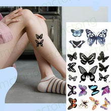 Load image into Gallery viewer, 3D Butterfly Waterproof Temporary Tattoo Sticker Snake Flowers Elegant Small Popular Tattoo For Womens Mens
