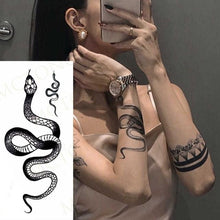Load image into Gallery viewer, 3D Butterfly Waterproof Temporary Tattoo Sticker Snake Flowers Elegant Small Popular Tattoo For Womens Mens

