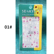 Load image into Gallery viewer, White Embossed Flower Lace 5D Sticker Decal Wedding Nail Art Designs Floral Flower Transfer Decal  Geometry  3D Wave Design Decoration for Women Girls Tape Nail Art Stickers Decal Decoration Geometry Transfer Decals Nail Art Decorations Decoration Decal
