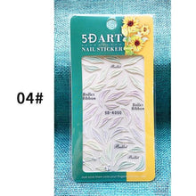Load image into Gallery viewer, White Embossed Flower Lace 5D Sticker Decal Wedding Nail Art Designs Floral Flower Transfer Decal  Geometry  3D Wave Design Decoration for Women Girls Tape Nail Art Stickers Decal Decoration Geometry Transfer Decals Nail Art Decorations Decoration Decal
