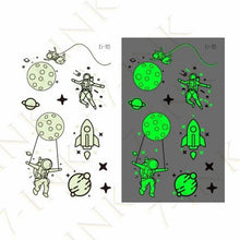 Load image into Gallery viewer, Fashion Luminous Sticker Tattoos Waterproof Temporary Different Luxury Tattoos For Womens Mens Kids
