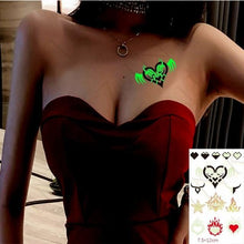Load image into Gallery viewer, Fashion Luminous Sticker Tattoos Waterproof Temporary Different Luxury Tattoos For Womens Mens Kids
