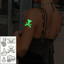 Load image into Gallery viewer, Fashion Luminous Sticker Tattoos Waterproof Temporary Different Luxury Tattoos For Womens Mens Kids
