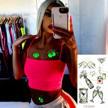 Load image into Gallery viewer, Fashion Luminous Sticker Tattoos Waterproof Temporary Different Luxury Tattoos For Womens Mens Kids
