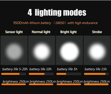 Load image into Gallery viewer, Bike Flashlight For Bicycle Anti-glare Smart Bike Light USB Rechargeable Front Rear Lamp Cycling Headlight Bike Light Set USB Rechargeable Bicycle Front Headlight Taillight 4 Light Modes Led Headlight
