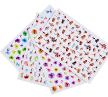 Load image into Gallery viewer, Water Decal Nail Art Decorations Nail Sticker Tattoo Full Cover Beauty Decals Manicure Supplies Accessories  Women Kids Girls Manicure Decoration Nail Art Supplies 3D Self-Adhesive Nail Decals Designer Nail Stickers for Acrylic Nails
