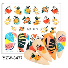 Load image into Gallery viewer, Water Decal Nail Art Decorations Nail Sticker Tattoo Full Cover Beauty Decals Manicure Supplies Accessories  Women Kids Girls Manicure Decoration Nail Art Supplies 3D Self-Adhesive Nail Decals Designer Nail Stickers for Acrylic Nails
