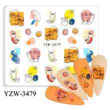 Load image into Gallery viewer, Water Decal Nail Art Decorations Nail Sticker Tattoo Full Cover Beauty Decals Manicure Supplies Accessories  Women Kids Girls Manicure Decoration Nail Art Supplies 3D Self-Adhesive Nail Decals Designer Nail Stickers for Acrylic Nails
