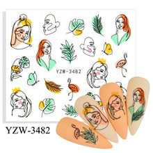 Load image into Gallery viewer, Water Decal Nail Art Decorations Nail Sticker Tattoo Full Cover Beauty Decals Manicure Supplies Accessories  Women Kids Girls Manicure Decoration Nail Art Supplies 3D Self-Adhesive Nail Decals Designer Nail Stickers for Acrylic Nails

