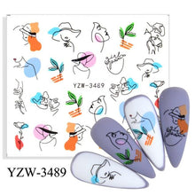 Load image into Gallery viewer, Water Decal Nail Art Decorations Nail Sticker Tattoo Full Cover Beauty Decals Manicure Supplies Accessories  Women Kids Girls Manicure Decoration Nail Art Supplies 3D Self-Adhesive Nail Decals Designer Nail Stickers for Acrylic Nails
