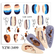Load image into Gallery viewer, Water Decal Nail Art Decorations Nail Sticker Tattoo Full Cover Beauty Decals Manicure Supplies Accessories  Women Kids Girls Manicure Decoration Nail Art Supplies 3D Self-Adhesive Nail Decals Designer Nail Stickers for Acrylic Nails
