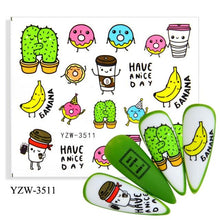 Load image into Gallery viewer, Water Decal Nail Art Decorations Nail Sticker Tattoo Full Cover Beauty Decals Manicure Supplies Accessories  Women Kids Girls Manicure Decoration Nail Art Supplies 3D Self-Adhesive Nail Decals Designer Nail Stickers for Acrylic Nails
