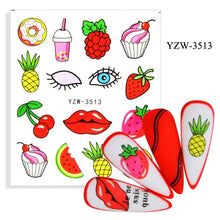 Load image into Gallery viewer, Water Decal Nail Art Decorations Nail Sticker Tattoo Full Cover Beauty Decals Manicure Supplies Accessories  Women Kids Girls Manicure Decoration Nail Art Supplies 3D Self-Adhesive Nail Decals Designer Nail Stickers for Acrylic Nails
