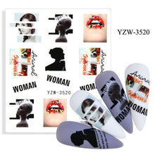 Load image into Gallery viewer, Water Decal Nail Art Decorations Nail Sticker Tattoo Full Cover Beauty Decals Manicure Supplies Accessories  Women Kids Girls Manicure Decoration Nail Art Supplies 3D Self-Adhesive Nail Decals Designer Nail Stickers for Acrylic Nails

