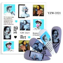 Load image into Gallery viewer, Water Decal Nail Art Decorations Nail Sticker Tattoo Full Cover Beauty Decals Manicure Supplies Accessories  Women Kids Girls Manicure Decoration Nail Art Supplies 3D Self-Adhesive Nail Decals Designer Nail Stickers for Acrylic Nails
