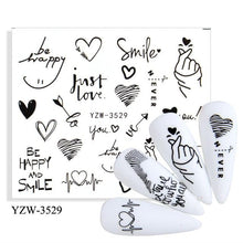 Load image into Gallery viewer, Water Decal Nail Art Decorations Nail Sticker Tattoo Full Cover Beauty Decals Manicure Supplies Accessories  Women Kids Girls Manicure Decoration Nail Art Supplies 3D Self-Adhesive Nail Decals Designer Nail Stickers for Acrylic Nails
