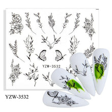 Load image into Gallery viewer, Water Decal Nail Art Decorations Nail Sticker Tattoo Full Cover Beauty Decals Manicure Supplies Accessories  Women Kids Girls Manicure Decoration Nail Art Supplies 3D Self-Adhesive Nail Decals Designer Nail Stickers for Acrylic Nails
