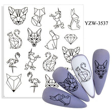 Load image into Gallery viewer, Water Decal Nail Art Decorations Nail Sticker Tattoo Full Cover Beauty Decals Manicure Supplies Accessories  Women Kids Girls Manicure Decoration Nail Art Supplies 3D Self-Adhesive Nail Decals Designer Nail Stickers for Acrylic Nails
