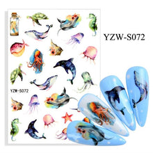 Load image into Gallery viewer, Water Decal Nail Art Decorations Nail Sticker Tattoo Full Cover Beauty Decals Manicure Supplies Accessories  Women Kids Girls Manicure Decoration Nail Art Supplies 3D Self-Adhesive Nail Decals Designer Nail Stickers for Acrylic Nails

