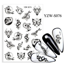 Load image into Gallery viewer, Water Decal Nail Art Decorations Nail Sticker Tattoo Full Cover Beauty Decals Manicure Supplies Accessories  Women Kids Girls Manicure Decoration Nail Art Supplies 3D Self-Adhesive Nail Decals Designer Nail Stickers for Acrylic Nails
