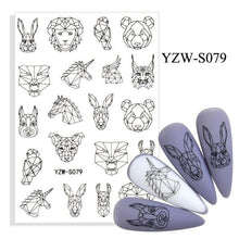 Load image into Gallery viewer, Water Decal Nail Art Decorations Nail Sticker Tattoo Full Cover Beauty Decals Manicure Supplies Accessories  Women Kids Girls Manicure Decoration Nail Art Supplies 3D Self-Adhesive Nail Decals Designer Nail Stickers for Acrylic Nails
