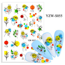 Load image into Gallery viewer, Water Decal Nail Art Decorations Nail Sticker Tattoo Full Cover Beauty Decals Manicure Supplies Accessories  Women Kids Girls Manicure Decoration Nail Art Supplies 3D Self-Adhesive Nail Decals Designer Nail Stickers for Acrylic Nails
