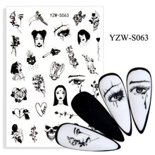 Load image into Gallery viewer, Water Decal Nail Art Decorations Nail Sticker Tattoo Full Cover Beauty Decals Manicure Supplies Accessories  Women Kids Girls Manicure Decoration Nail Art Supplies 3D Self-Adhesive Nail Decals Designer Nail Stickers for Acrylic Nails
