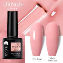 Load image into Gallery viewer, Matte Pink Blue Gel Nail Polish Semi Permanent LED Nail Art Design Elegant Warm Colors For Womens
