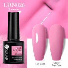 Load image into Gallery viewer, Matte Pink Blue Gel Nail Polish Semi Permanent LED Nail Art Design Elegant Warm Colors For Womens
