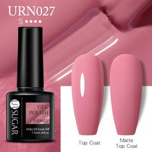 Load image into Gallery viewer, Matte Pink Blue Gel Nail Polish Semi Permanent LED Nail Art Design Elegant Warm Colors For Womens
