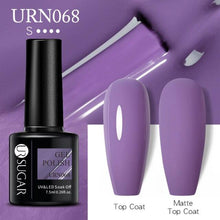 Load image into Gallery viewer, Matte Pink Blue Gel Nail Polish Semi Permanent LED Nail Art Design Elegant Warm Colors For Womens

