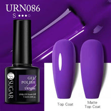 Load image into Gallery viewer, Matte Pink Blue Gel Nail Polish Semi Permanent LED Nail Art Design Elegant Warm Colors For Womens

