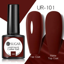 Load image into Gallery viewer, Brown Blue Gel Nail Polish UV LED Autumn Winter Series Matte And Glossy Colors Elegant Stylish Design For Womens
